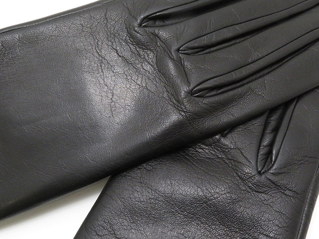 HERMES エルメス 手袋 ケリーグローブ ブラック GP金具 61/2