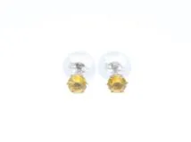 JEWELRY ノンブランド ジュエリー ピアス K10 シトリントパーズ 0.4g【473】
