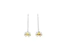 JEWELRY ノンブランド ジュエリー ピアス K10 シトリントパーズ 0.4g【473】