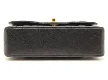CHANEL シャネル マトラッセＷフラップ23 ブラック GP ゴールド金具 A01113 2120000321993【200】