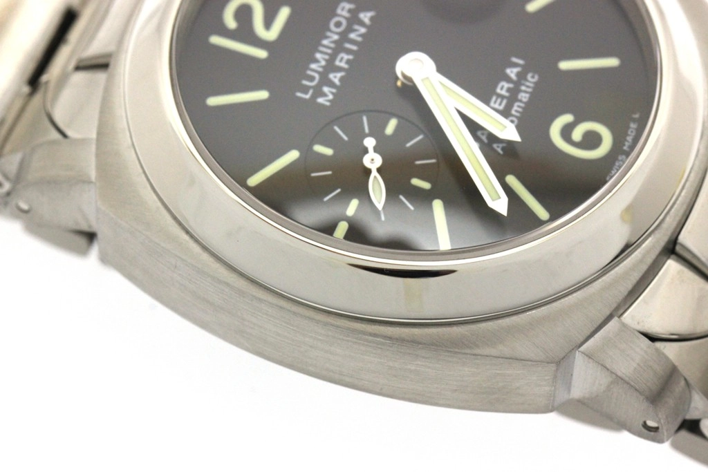 PANERAI パネライ 腕時計 2006年正規品 ルミノール マリーナ PAM00220 ブラック文字盤 スティール 自動巻き【472】SJ