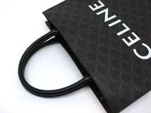 CELINE　セリーヌ　トートバッグ　トリオンフ　バーティカルカバ　ミディアム　ブラック/ブラウン　PVC　194432CIM.38NO　2148103798337　【中古】【大黒屋】【200】