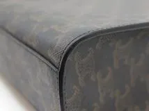 CELINE　セリーヌ　トートバッグ　トリオンフ　バーティカルカバ　ミディアム　ブラック/ブラウン　PVC　194432CIM.38NO　2148103798337　【中古】【大黒屋】【200】