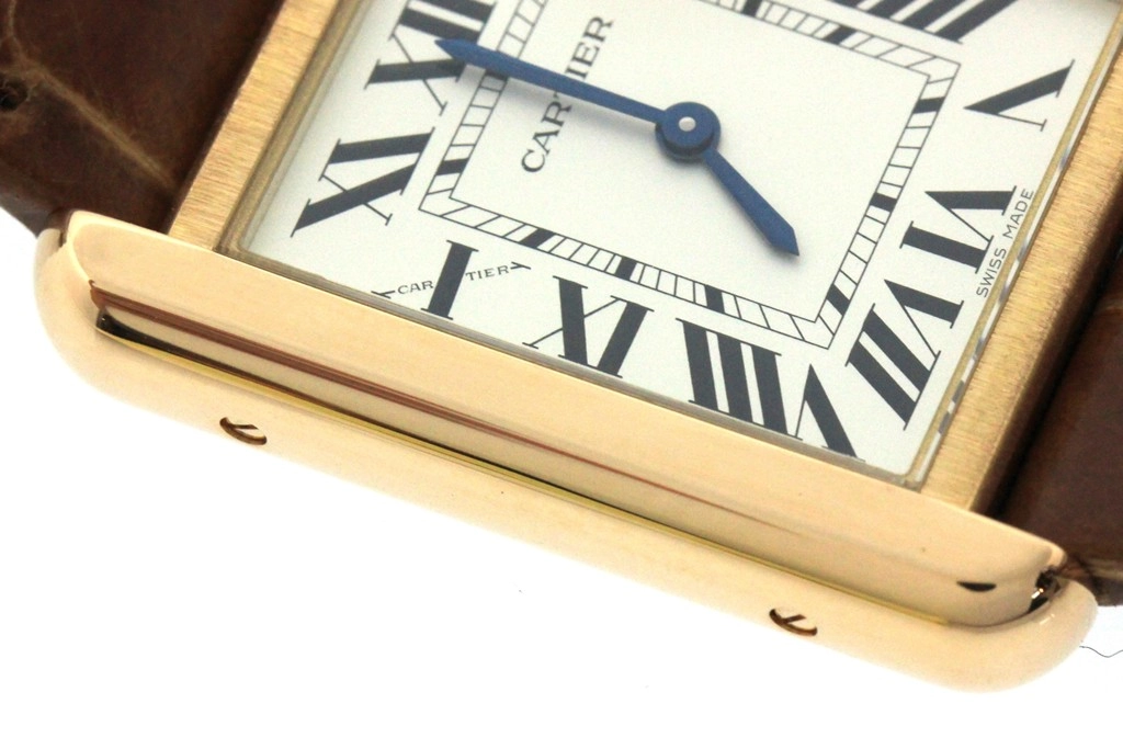 Cartier カルティエ 腕時計 タンクソロ SM W5200024 K18ローズゴールド/ステンレス/アリゲーター ホワイト文字盤 クォーツ【472】SJ