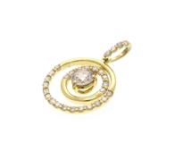 JEWELRY ノンブランド ペンダントトップ K18 イエローゴールド ダイヤモンド 1.7g【473】