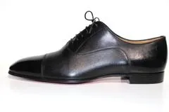 Christian Louboutin　クリスチャンルブタン　革靴　ビジネスシューズ　メンズ43ハーフ　ブラック　レザー　【432】