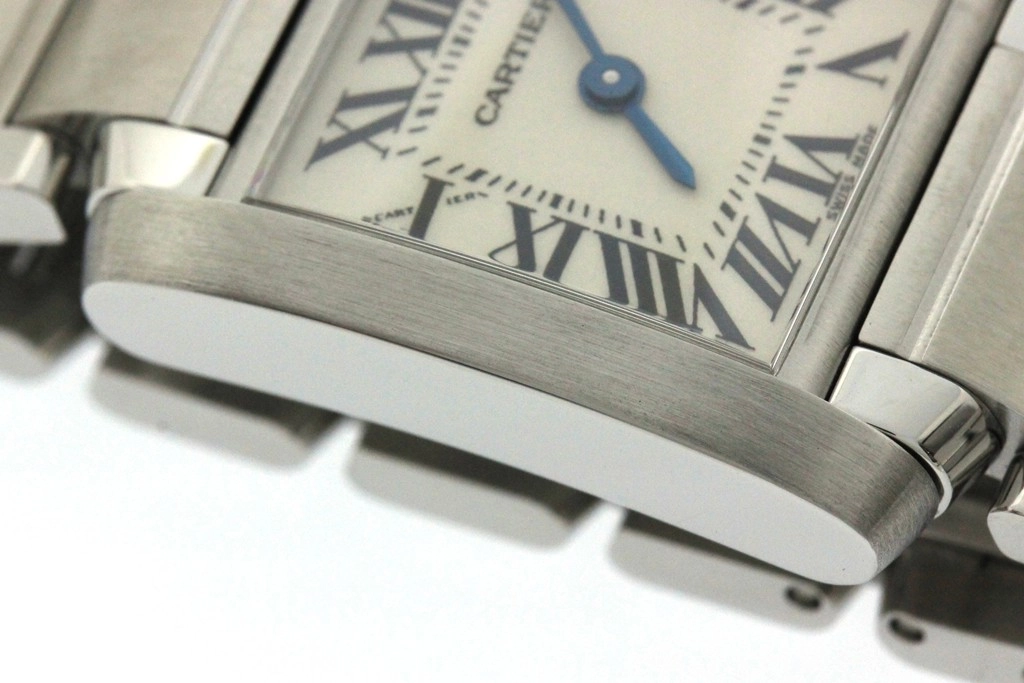 Cartier カルティエ 腕時計 タンクフランセーズSM W51008Q3 ステンレス ホワイト文字盤 クオーツ【472】SJ
