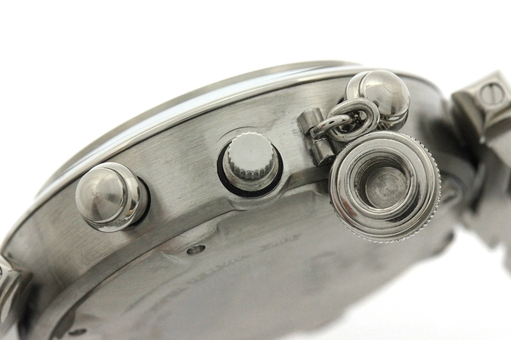 Cartier カルティエ 腕時計 パシャC クロノ W31039M7 スティール ホワイト文字盤 自動巻き【472】SJ