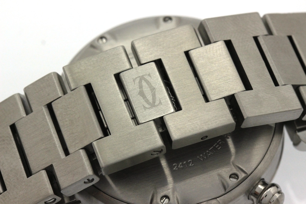 Cartier カルティエ 腕時計 パシャC クロノ W31039M7 スティール ホワイト文字盤 自動巻き【472】SJ