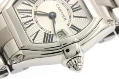 Cartier カルティエ 腕時計 2004年並行品 ミニロードスター W62016V3 ステンレス シルバー文字盤 クオーツ【472】 SJ