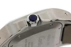 Cartier カルティエ 腕時計 2015年並行品 サントス100 MM W20126X8 ホワイト文字盤 ステンレス/アリゲーター 自動巻き【472】SJ