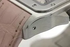 Cartier カルティエ 腕時計 2015年並行品 サントス100 MM W20126X8 ホワイト文字盤 ステンレス/アリゲーター 自動巻き【472】SJ