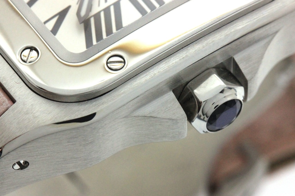 Cartier カルティエ 腕時計 2015年並行品 サントス100 MM W20126X8 ホワイト文字盤 ステンレス/アリゲーター 自動巻き【472】SJ