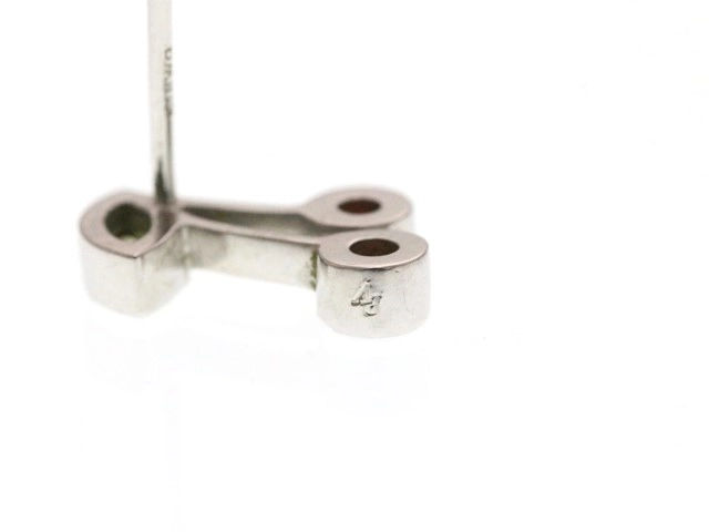 Ponte Vecchio ポンテヴェキオ ピアス さくらんぼモチーフ K18 ホワイトゴールド 色石 1.2g 片耳のみ【473】