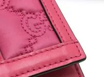 GUCCI グッチ GGキルティングミニ2wayバッグ フューシャピンク ナイロン/レザー 723777【472】YY