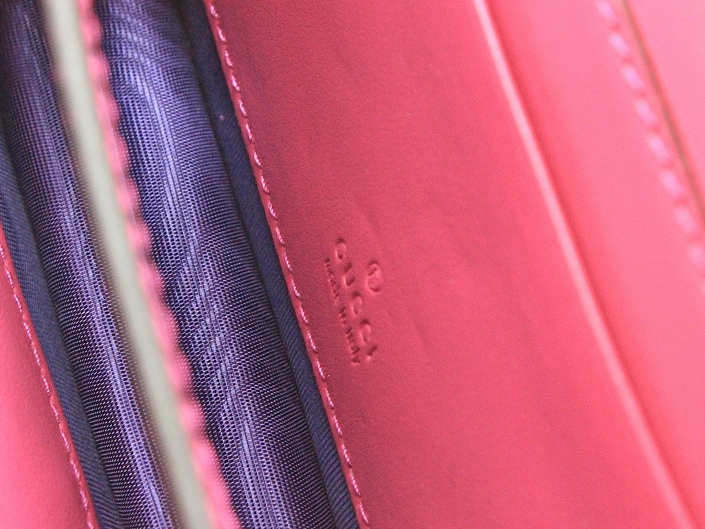 GUCCI グッチ GGキルティングミニ2wayバッグ フューシャピンク ナイロン/レザー 723777【472】YY