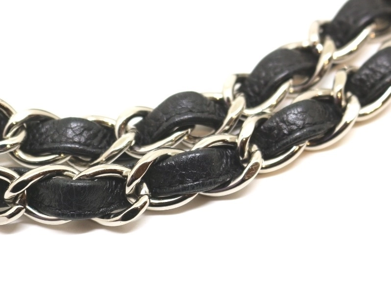 CHANEL シャネル デカマトラッセ30 ＷフラップＷチェーンショルダーバッグ ブラック SV キャビア 2148103809439【431】