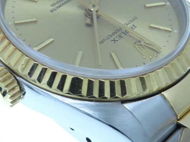 ROLEX ロレックス 時計 オイスターパーペチュアル 67513 ボーイズ 自動巻き X番 SS/YG シャンパン文字盤【431】2148103740800