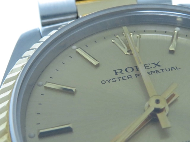 ROLEX ロレックス 時計 オイスターパーペチュアル 67513 ボーイズ 自動巻き X番 SS/YG シャンパン文字盤【431】2148103740800