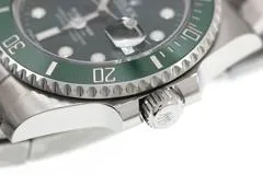 2017年正規品 ROLEX ロレックス 腕時計 サブマリーナ デイト 116610LV ステンレス/セラミック グリーン文字盤 自動巻き【472】SJ