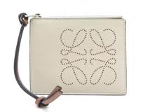 LOEWE ロエベ フラグメントケース ベージュ/ブラウン レザー C500O37X01【430】2120000311406