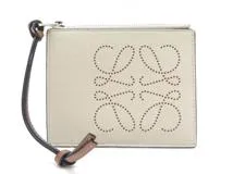 LOEWE ロエベ フラグメントケース ベージュ/ブラウン レザー C500O37X01【430】2120000311406
