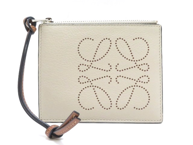 LOEWE ロエベ フラグメントケース ベージュ/ブラウン レザー