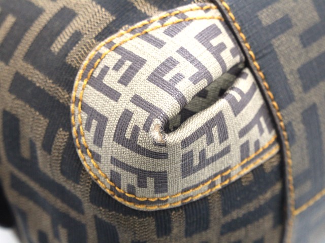 FENDI フェンディ ズッカ ズッキーノ ボストンバッグ ⭐︎訳あり⭐︎ ズッキーノ柄ミニボストンバッグ ブラック ヴィンテージ|フェンディ