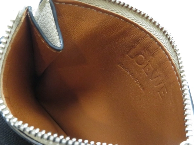 LOEWE ロエベ フラグメントケース ベージュ/ブラウン レザー C500O37X01【430】2120000311406