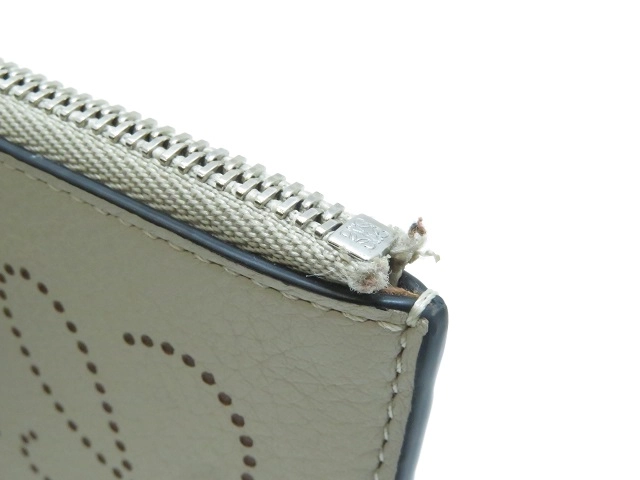 LOEWE ロエベ フラグメントケース ベージュ/ブラウン レザー C500O37X01【430】2120000311406