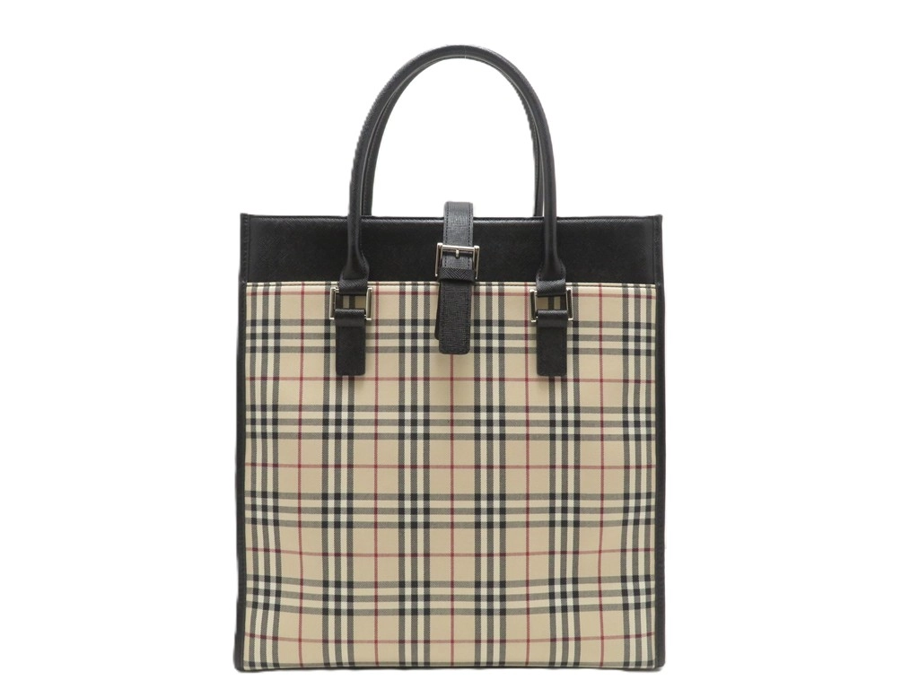 BURBERRY バーバリー ノバチェック トートバッグ ベージュ ブラック  