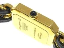 CHANEL　シャネル　時計　プルミエールL　H0001　レディース　クオーツ　GP/革　黒文字盤【431】2148103690396