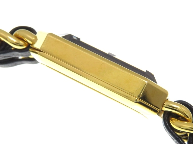 CHANEL　シャネル　時計　プルミエールL　H0001　レディース　クオーツ　GP/革　黒文字盤【431】2148103690396