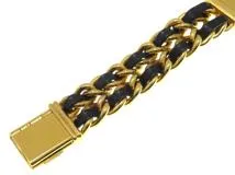 CHANEL　シャネル　時計　プルミエールL　H0001　レディース　クオーツ　GP/革　黒文字盤【431】2148103690396