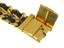 CHANEL　シャネル　時計　プルミエールL　H0001　レディース　クオーツ　GP/革　黒文字盤【431】2148103690396