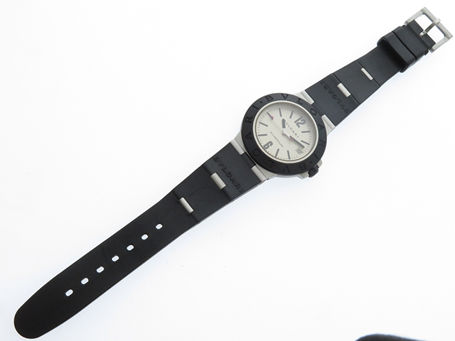 BVLGARI ブルガリ アルミニウム AL38A ラバー クォーツ 【430