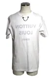 LOUIS VUITTON ルイヴィトン 衣類 反転ロゴ Tシャツ レディースXXL ホワイト コットン RW211W LCT FITS02