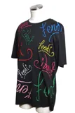 FENDI フェンディ ARTIST ALLOVER Tシャツ メンズM ブラック コットン FY0936AH0V