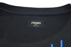 FENDI フェンディ ARTIST ALLOVER Tシャツ メンズM ブラック コットン FY0936AH0V