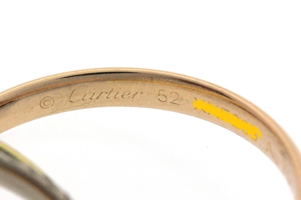 Cartier カルティエ トリニティ リング スモールモデル セミパヴェ B4235952 K18WG/YG/PG/ダイヤモンド計0.46ct 2024年正規品【472】SJ