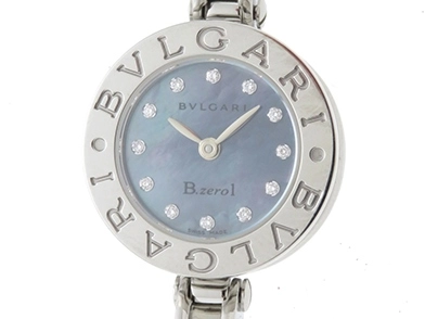 BVLGARI　ブルガリ　時計　B-zero1　BZ22S　Sサイズ　ブルーシェル文字盤　SS　ステンレススチール　クオーツ【431】