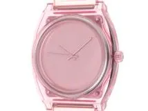 NIXON　ニクソン　タイムテラーP　ステンレス/シリコン　A1193146　クォーツ　ピンク文字盤　レディース腕時計【431】