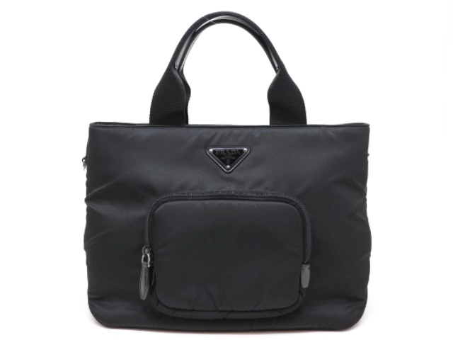 PRADA　プラダ　2wayバッグ ブラック ナイロン　1BG354　2148103810336　【中古】【大黒屋】【200】