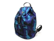 PRADA プラダ リュック カモフラージュ リュックサック ネイビー