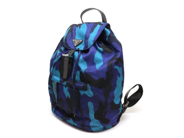 PRADA プラダ リュック カモフラージュ リュックサック ネイビー