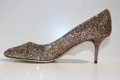 JIMMY CHOO ジミーチュウ パンプス レディース37ハーフ ゴールド