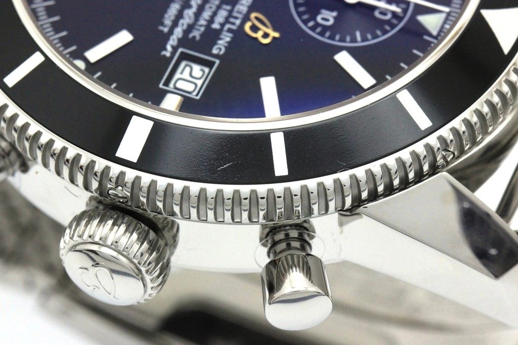 BREITLING ブライトリング 腕時計 2013年正規品 スーパーオーシャン ヘリテージ クロノグラフ A13320/A272B08OCA スティール ブラック文字盤 自動巻き【472】SJ