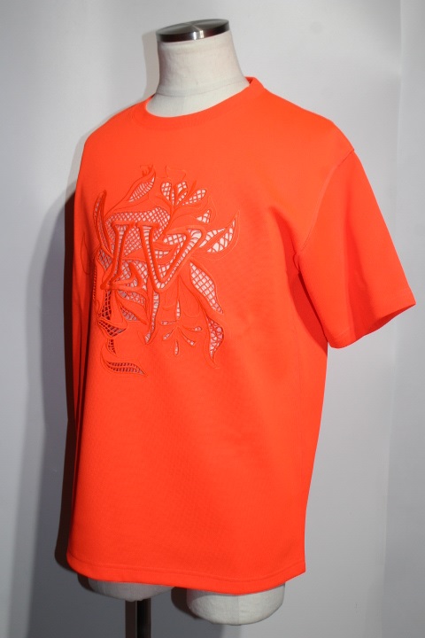 ルイヴィトン　Tシャツ　ロゴ　シンプル　オレンジ　赤