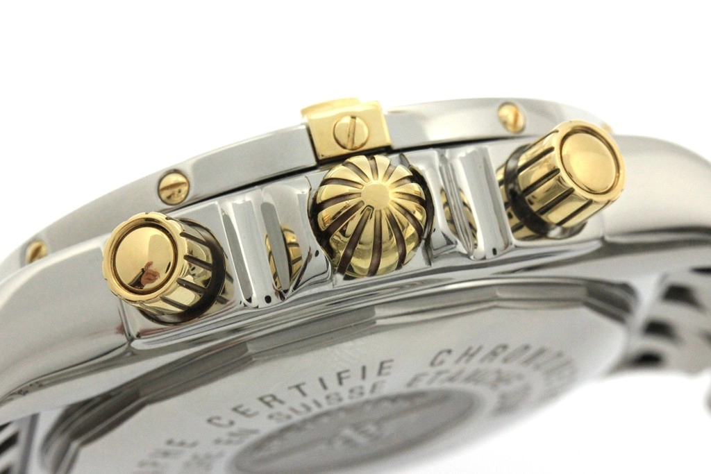 BREITLING ブライトリング 腕時計 クロノマット エボリューション B13356/B156C46PA K18イエローゴールド/スティール ブルー文字盤 自動巻き【472】SJ