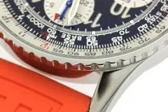 BREITLING ブライトリング 腕時計 2000年並行品 オールドナビタイマー A13322/A142B02LBA スティール/ラバー ブラック文字盤 自動巻き【472】SJ
